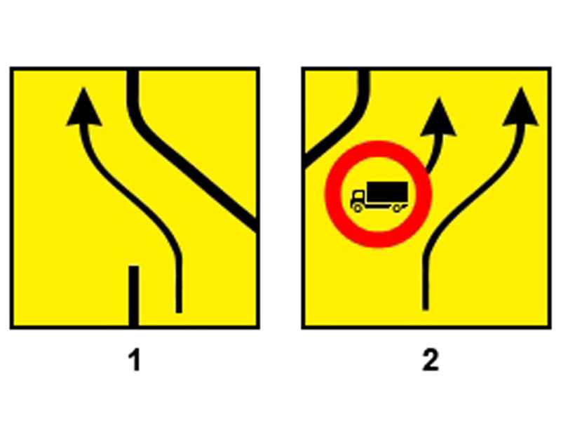 Care dintre indicatoarele alăturate te obligă să execuţi virajul la stânga?