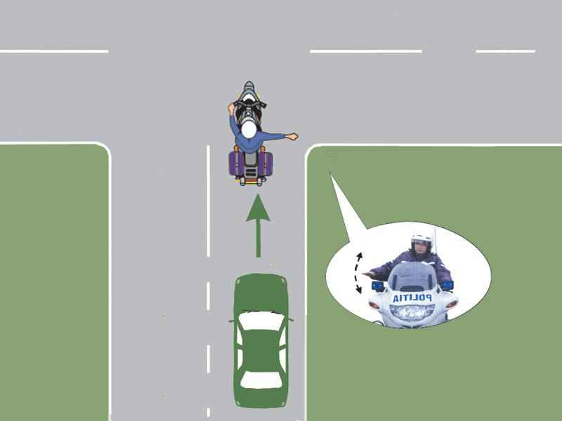 Ce trebuie să facă conducătorul auto în situaţia prezentată?