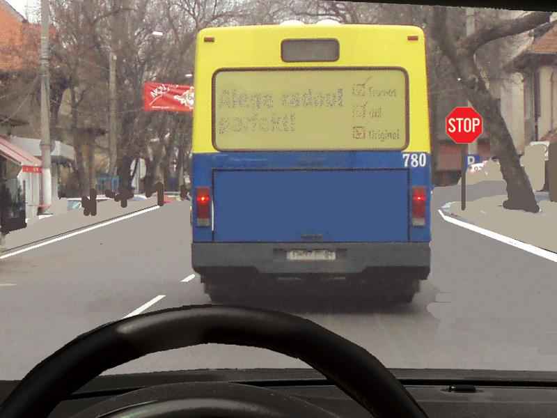 Cum veţi proceda corect în intersecţia care urmează, dacă întâlniţi indicatorul „Oprire“?