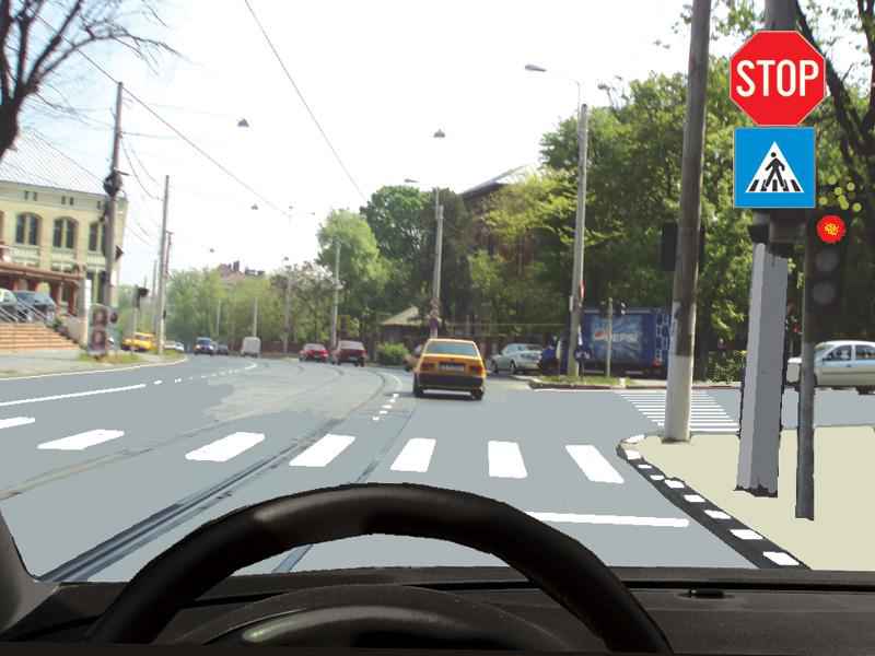 Ce veţi respecta în intersecţia prezentată?